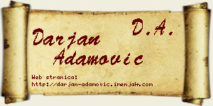 Darjan Adamović vizit kartica
